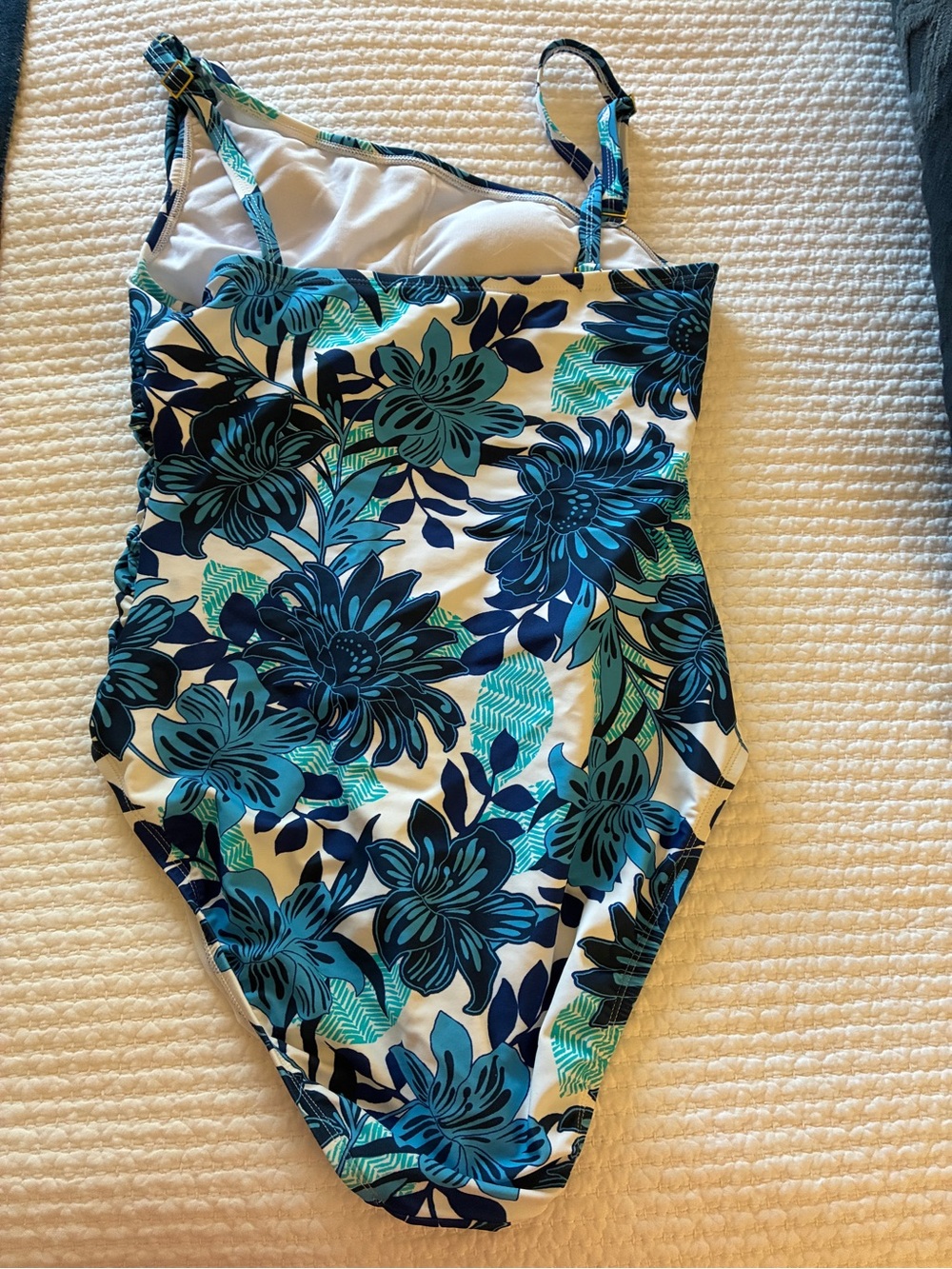 Bleu Rod Beattie Blue & Teal Floral One-Piece Swimsuit